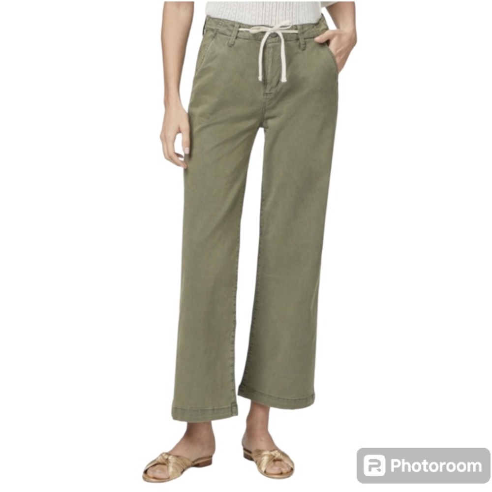 Paige High Rise Wide Leg Ankle Length Pants Size 26